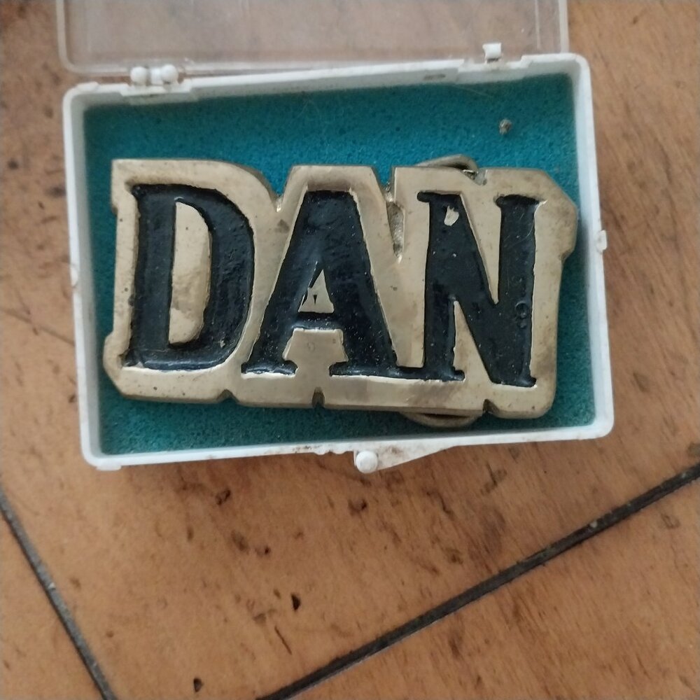 "DAN" Brass Belt Buckle